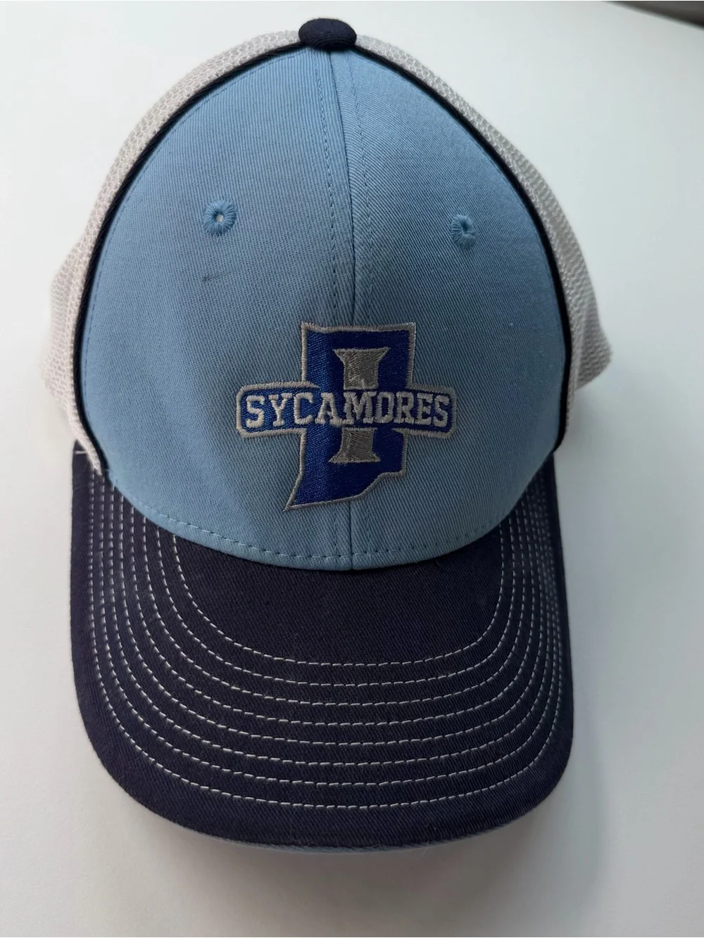 Indiana State University Sycamores Mesh Fitted Trucker Baseball Cap Hat Size S M